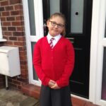 Ruth Grace in her school uniform before her diagnosis. 